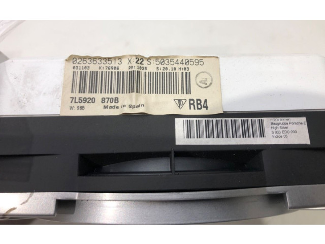 Přístrojová deska  Porsche Cayenne (9PA) 2002 7L5920870B  