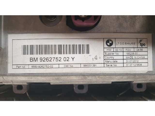 Дисплей 9262752, 65509262752 BMW 1 F20 F21