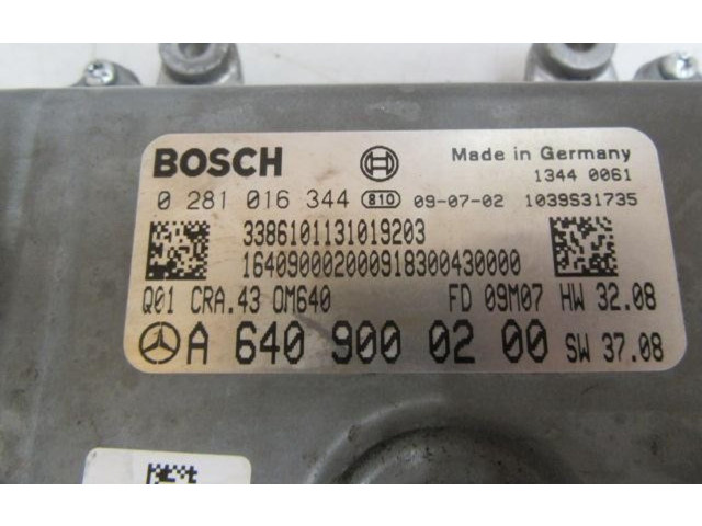 Блок управления A6409000200, 0281016344 Mercedes-Benz A W169
