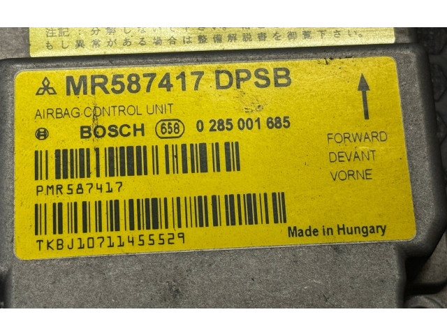 Блок управления надувных подушек MR587417, 0285001685 Mitsubishi Colt