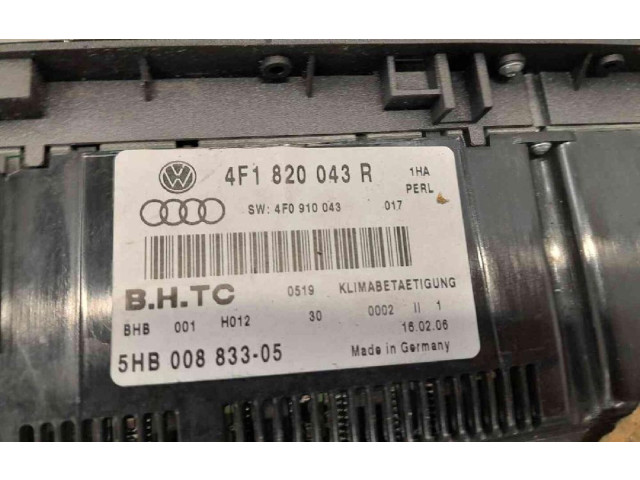 Блок управления климат-контролем 4F1820043AH1HA, 4F1820043AH1HA   Audi A6 S6 C6 4F