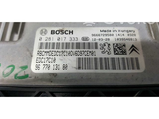 Řídící jednotka 9677013180, 9666729580 Citroen C3 Pluriel 2012
