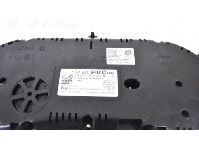 Панель приборов 5G1920940C Volkswagen Golf VII