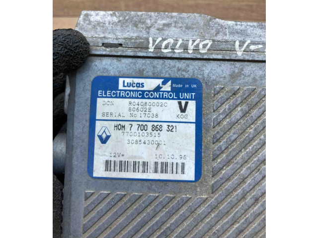 Блок управления двигателем Блок управления 7700868321, 3085430001 Volvo S40, V40
