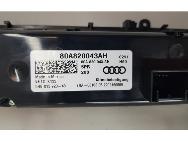 Блок управления климат-контролем 80A820043AH Audi Q5 SQ5
