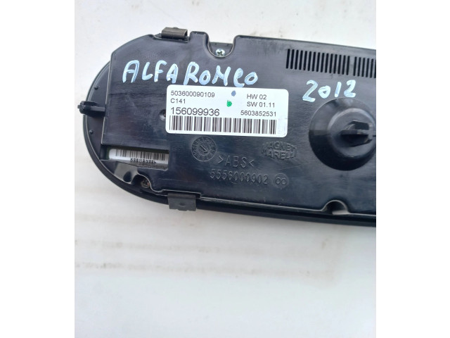 Блок управления климат-контролем 156099936, 5556000902   Alfa Romeo Giulietta