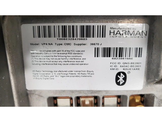 Дисплей 68238619AE Jeep Grand Cherokee