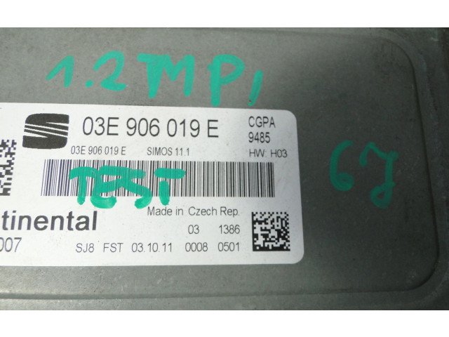 Блок управления 03E906019E, 03E906019E   Seat Ibiza IV (6J,6P)