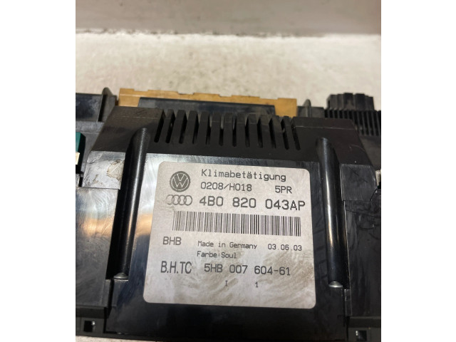 Блок управления климат-контролем 4B0820043AP, 5HB00760461   Audi A6 S6 C5 4B