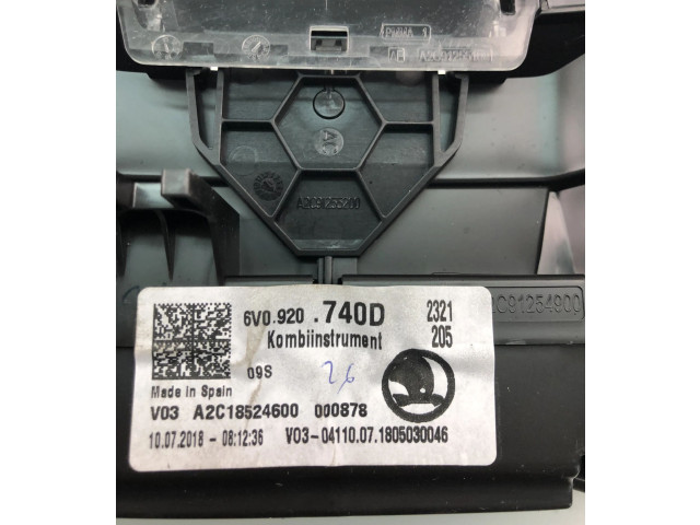 Панель приборов 6V0920740D   Skoda Octavia Mk3 (5E)       
