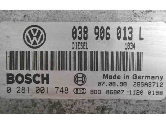 Блок управления двигателя 038906013L, 0281001748 Volkswagen Lupo
