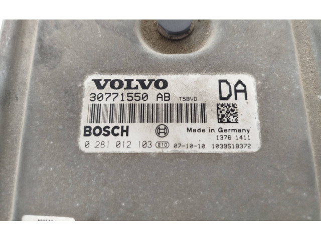 Блок управления двигателя 30771550, 0281012103 Volvo S60