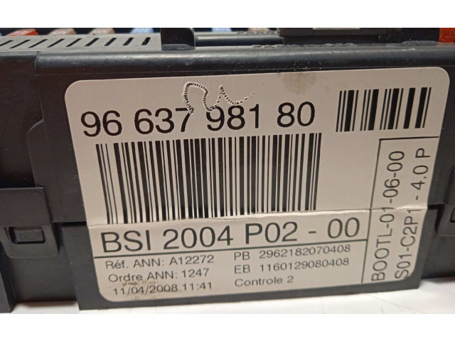 Модуль управления BSM 9663798180, 6580RK   Peugeot 308    