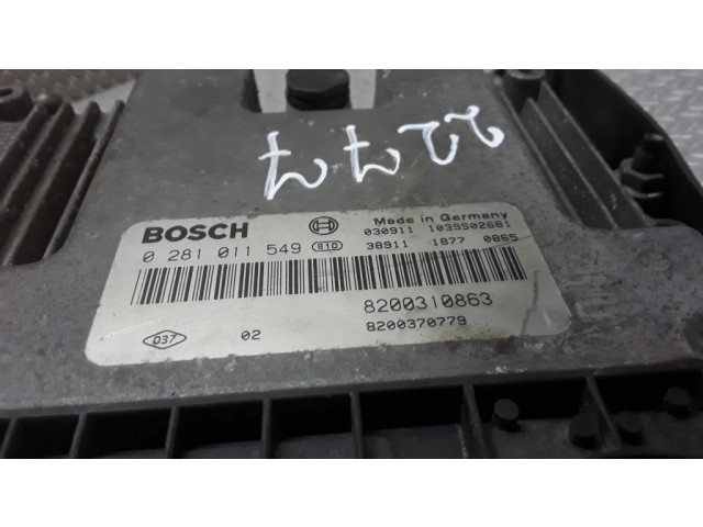 Блок управления двигателя 0281011549, 8200310863 Renault Scenic II - Grand scenic II