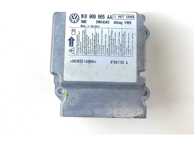 Блок подушек безопасности 1K0909605AA, 5WK43411 Skoda Octavia Mk2 (1Z)