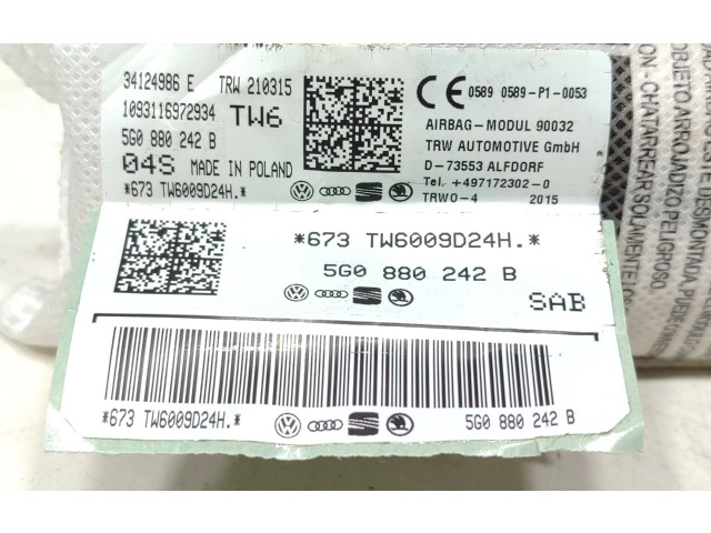 Подушка безопасности в сиденье 5G0880242B   Volkswagen Golf VII