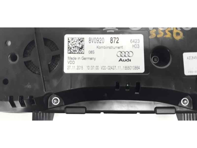 Панель приборов 8V0920872, A2C94972900 Audi A3 S3 8V