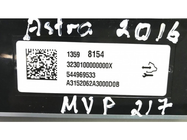 Блок управления климат-контролем 13598154 Opel Astra K