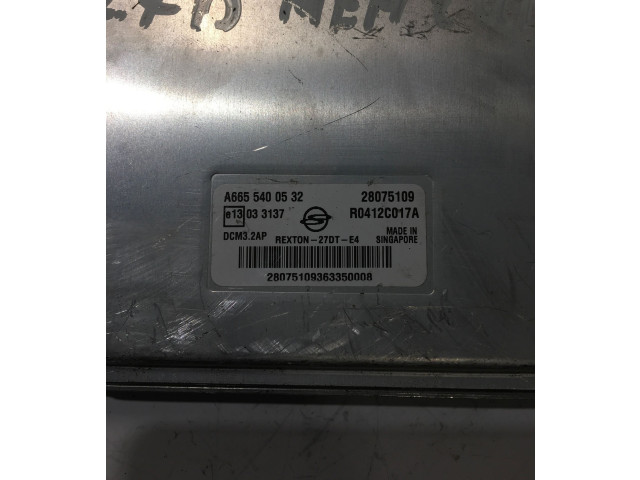 Комплект блоков управления A6655400532, 28075109 SsangYong Rexton