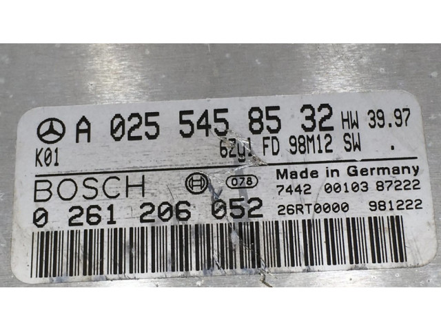 Řídící jednotka A0255458532, 0261206052 Mercedes-Benz E W210 2001