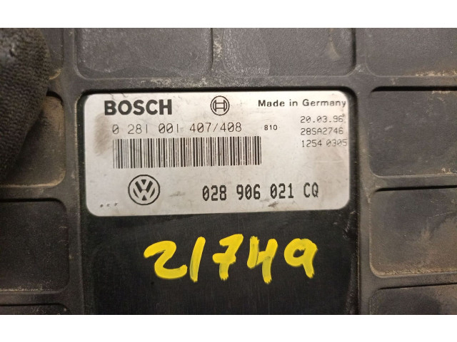 Блок управления двигателя 028906021CQ, 0281001407BOSCH Seat Inca (6k)