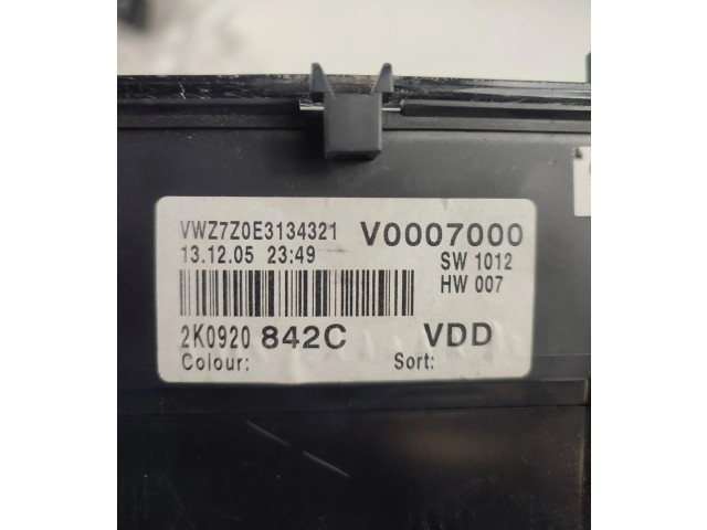 Панель приборов 2K0920842C, V0007000   Volkswagen Caddy       