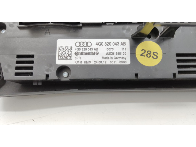 Блок управления климат-контролем 4G0820043BB5PR, 4G0820043AB Audi A6 S6 C7 4G