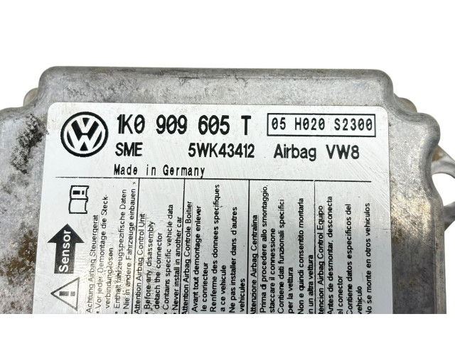 Блок подушек безопасности 1K0909605T, 5WK43412 Volkswagen Golf Plus