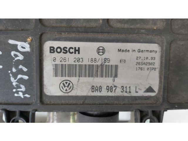 Блок управления двигателя 0261203188189, 8A0907311L   Volkswagen PASSAT B4