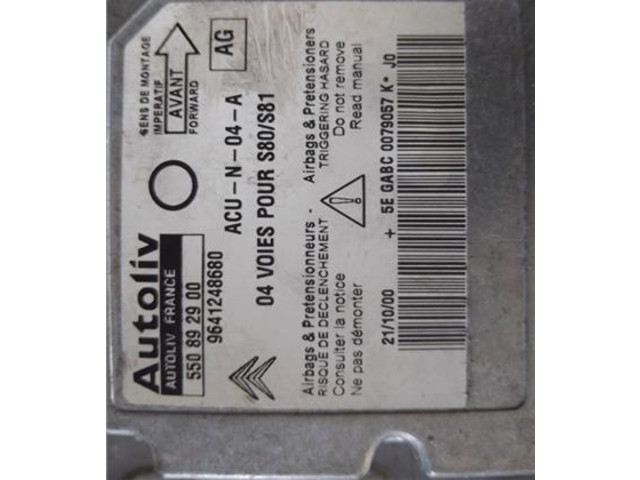 Блок подушек безопасности 9641248680, 550892900   Citroen Saxo