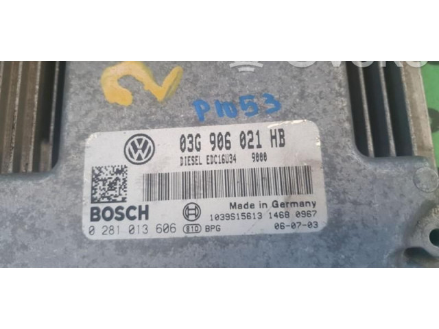 Блок управления двигателем Блок управления 0281013606, 03G906021HB Volkswagen Jetta V