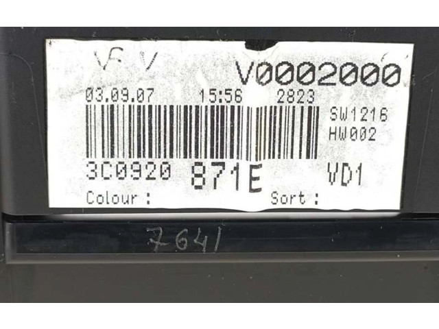 Přístrojová deska Volkswagen Passat Alltrack 2007 3C0920871E, A2C53242429