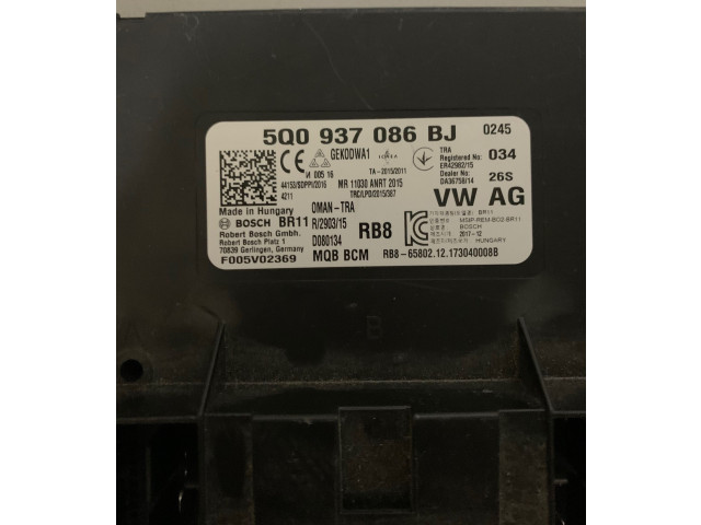 Блок комфорта 5Q0937086BJ, F005V02369 Volkswagen Touran III