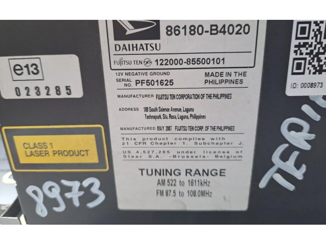 Рулевая рейка Радио/ проигрыватель CD/DVD / навигация 86180-B4020, 86180-B4020 Daihatsu Terios - года