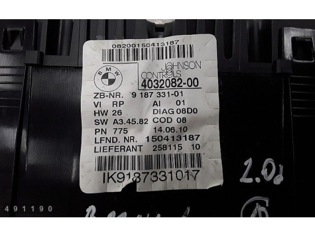 Přístrojová deska BMW 1 E81 E87 2010 918733101