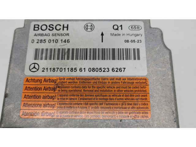 Блок подушек безопасности 2118701185, 0285010146   Mercedes-Benz CLS C219
