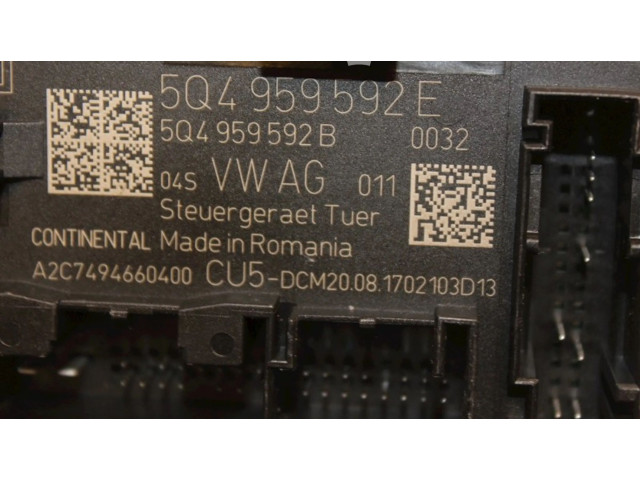 Блок управления 5Q4959592E, 5Q4959592E Skoda Karoq