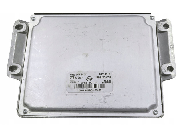 Блок управления двигателя A6655408432, 28091019 SsangYong Kyron