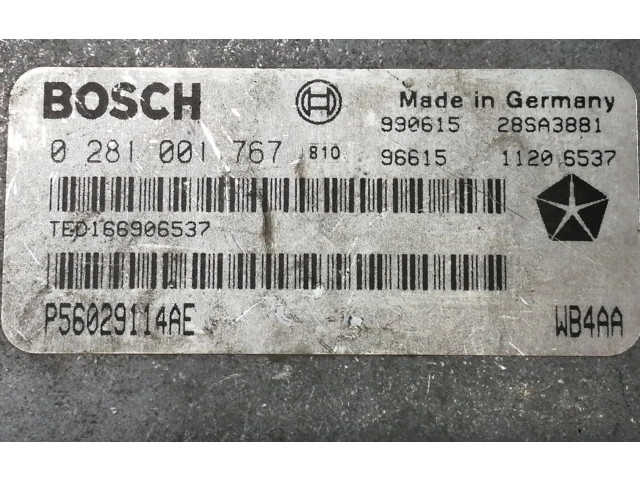 Блок управления двигателя 0281001767, TED166906537   Jeep Grand Cherokee (WJ)