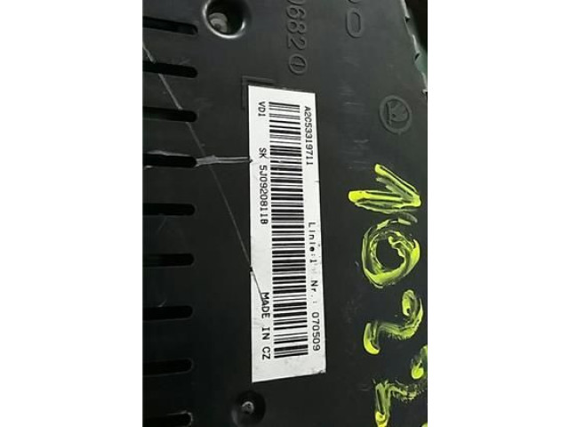 Панель приборов 5J0920811B, A2C53319711 Skoda Fabia Mk2 (5J)