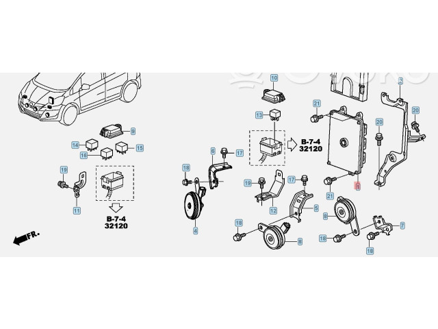 Řídící jednotka 37820-RE0-E72 Honda Jazz 2011