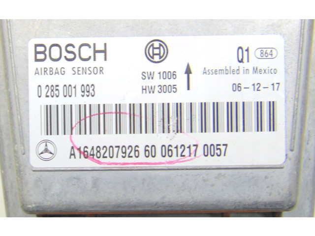 Блок подушек безопасности A1648207926   Mercedes-Benz ML W164