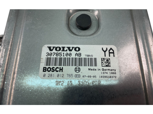 Блок управления двигателем Блок управления 30785100AB, 0281012765   Volvo V70