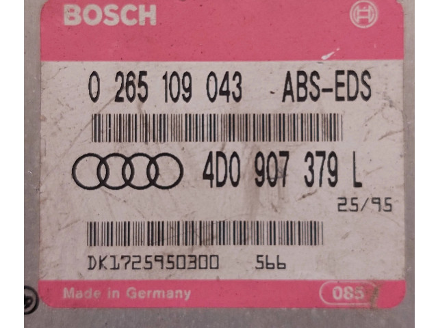Блок управления АБС 4D0907379L, 0265109043 Audi A8 S8 D2 4D
