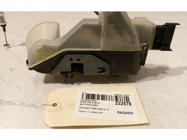 Zámek zadních dveří 9820652780 Peugeot Partner III 2019
