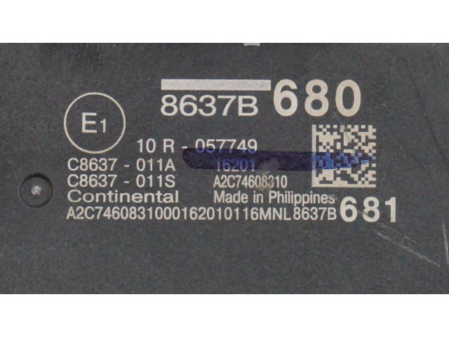 Pojistková skříňka 8637B680 Mitsubishi Outlander 2017