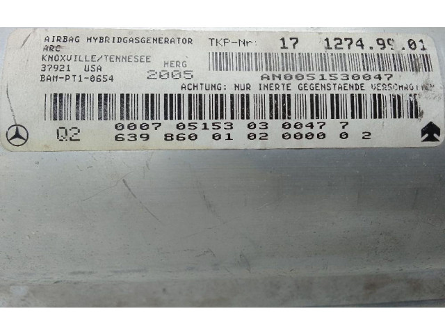 Подушка безопасности пассажира 6398600102   Mercedes-Benz Vito Viano W639