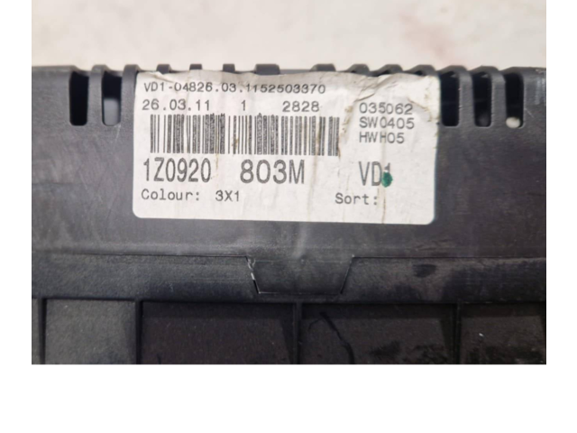 Панель приборов 1Z0920803M, M0104926 Skoda Octavia Mk2 (1Z)