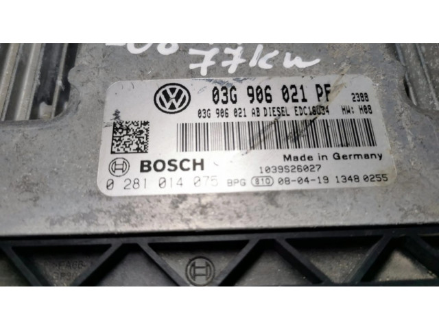 Řídící jednotka 03G906021PF, 0281014075 Volkswagen Caddy 2008