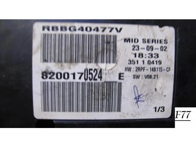Přístrojová deska Renault Megane II 2004 8200170524, 2RPF14B115CF